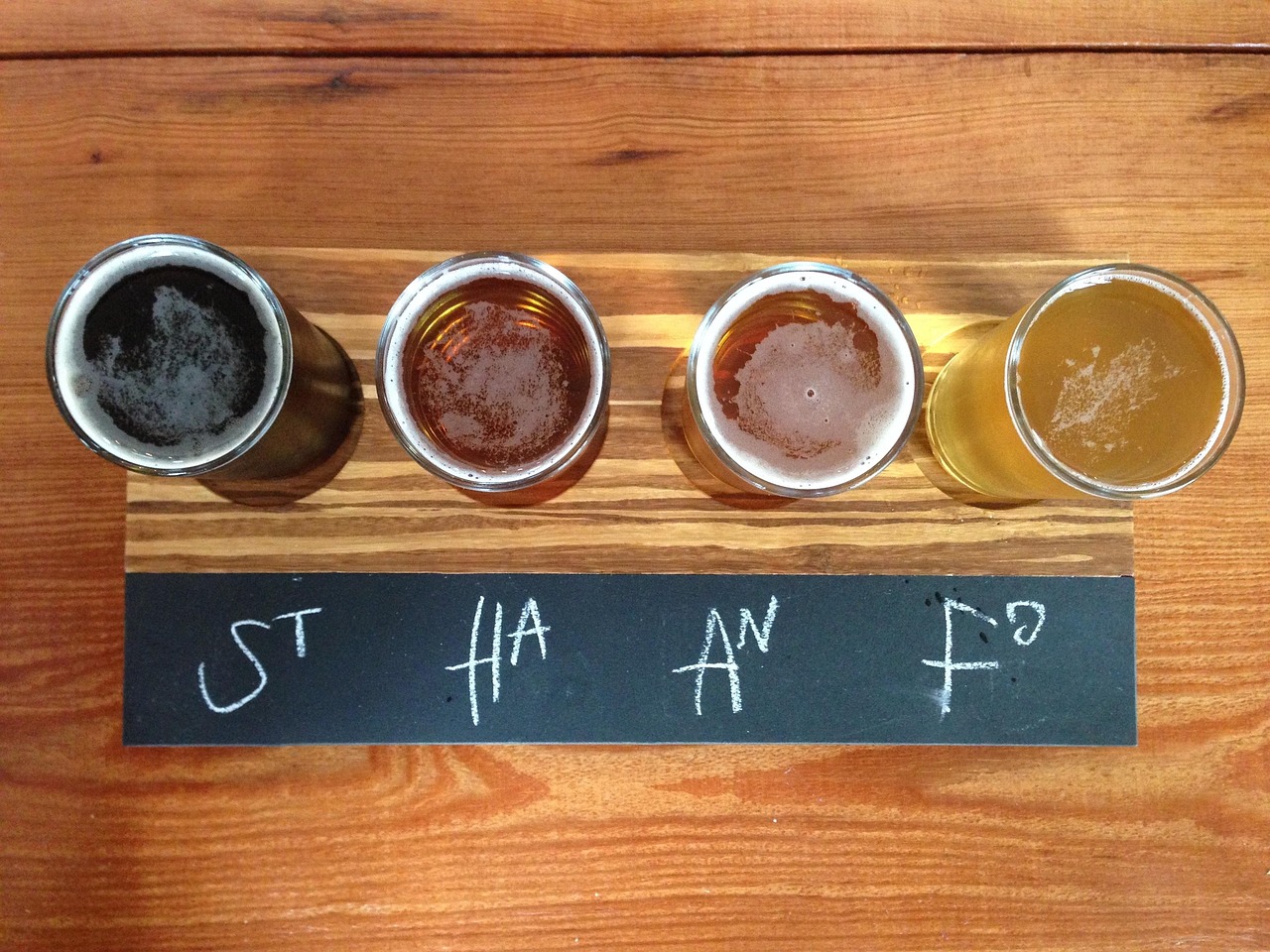 craft brewery beer flight